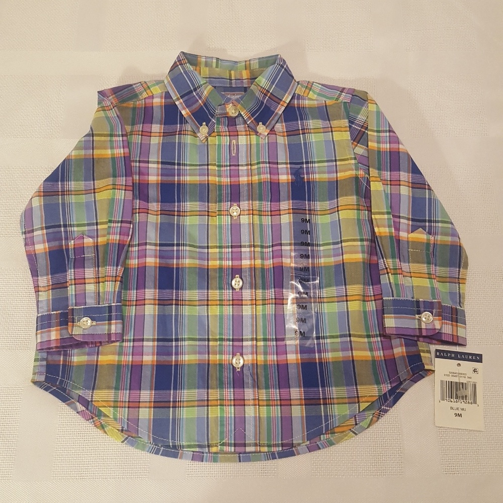 Ralph Lauren Boys' Button Down Shirt; Size 9 Mos